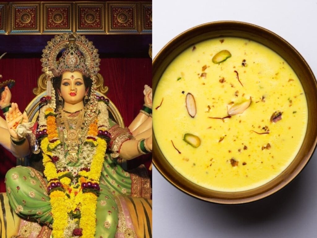 Delight Devi Chandraghanta with Saffron Panchmeva Kheer on Day Three of Navratri!