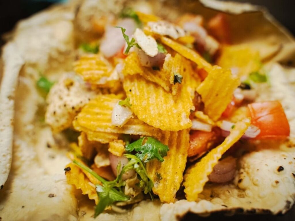 Serve Fun Bhel Made from Packet Chips to Your Guests