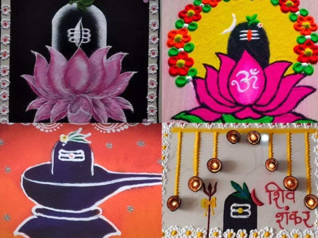 Create Stunning Rangoli Designs of Shivling for Mahashivratri at Home Temple