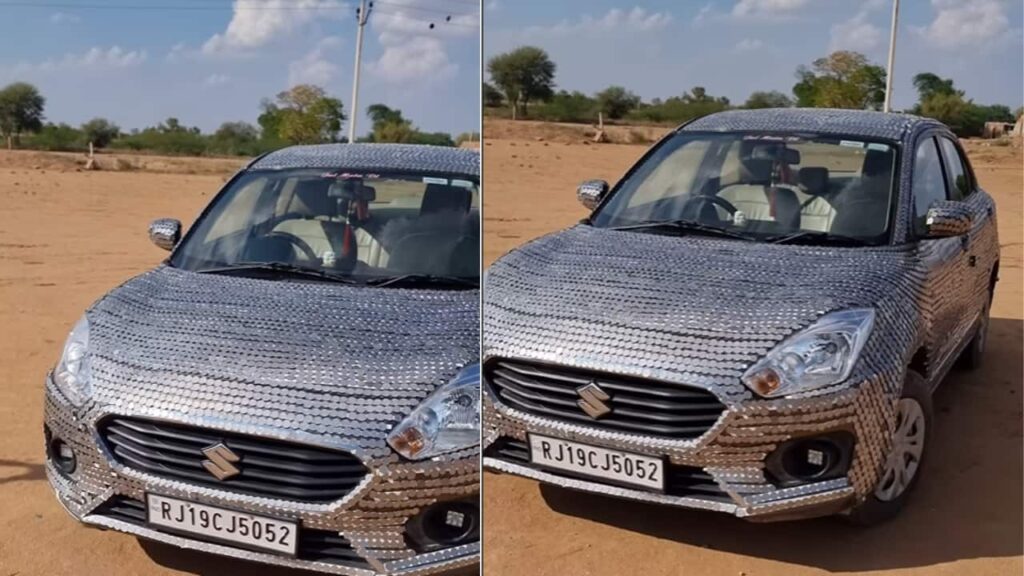 Viral Video: People Shocked by Car Made of Coins on the Road